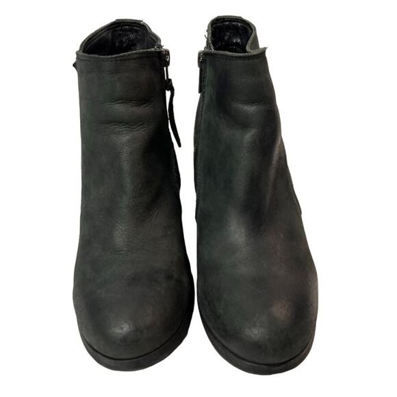 Levi's Boots Women's Size 9 Black Leather Ankle Zip Up Block Heeled Boho - Picture 2 of 12